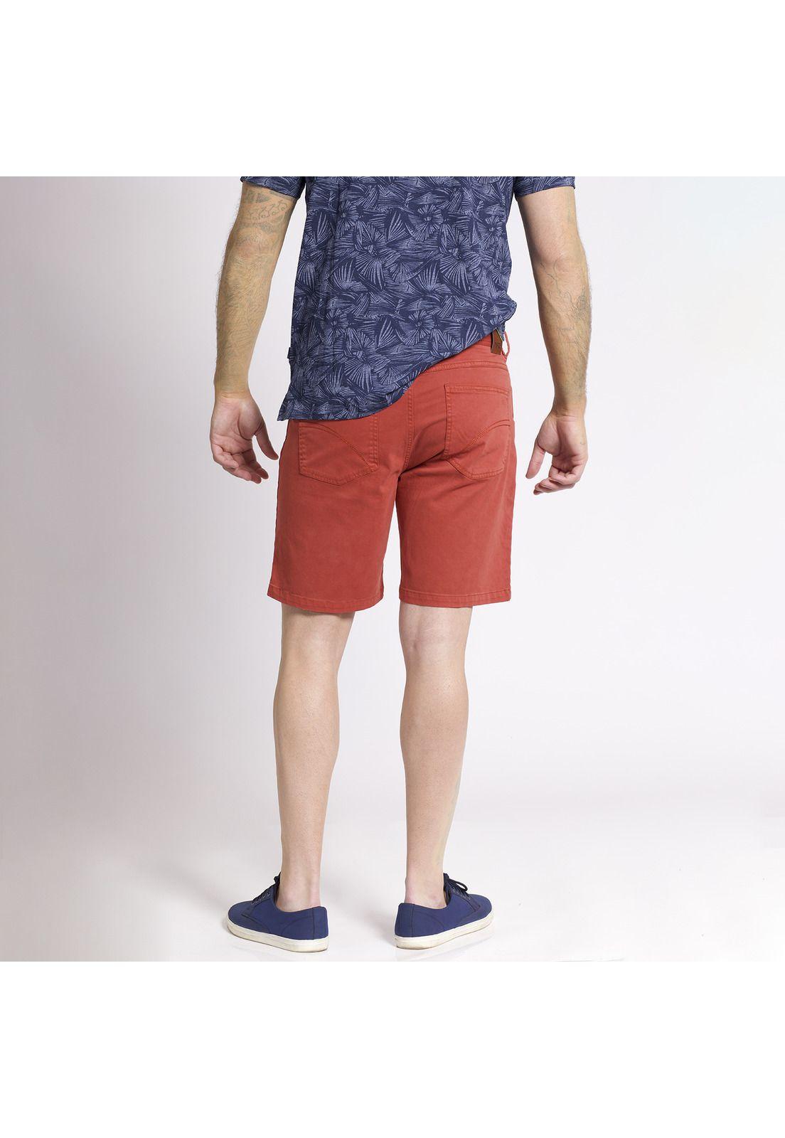 Bermuda Twill 5 Bolsillos Garment Dye Terracota-2