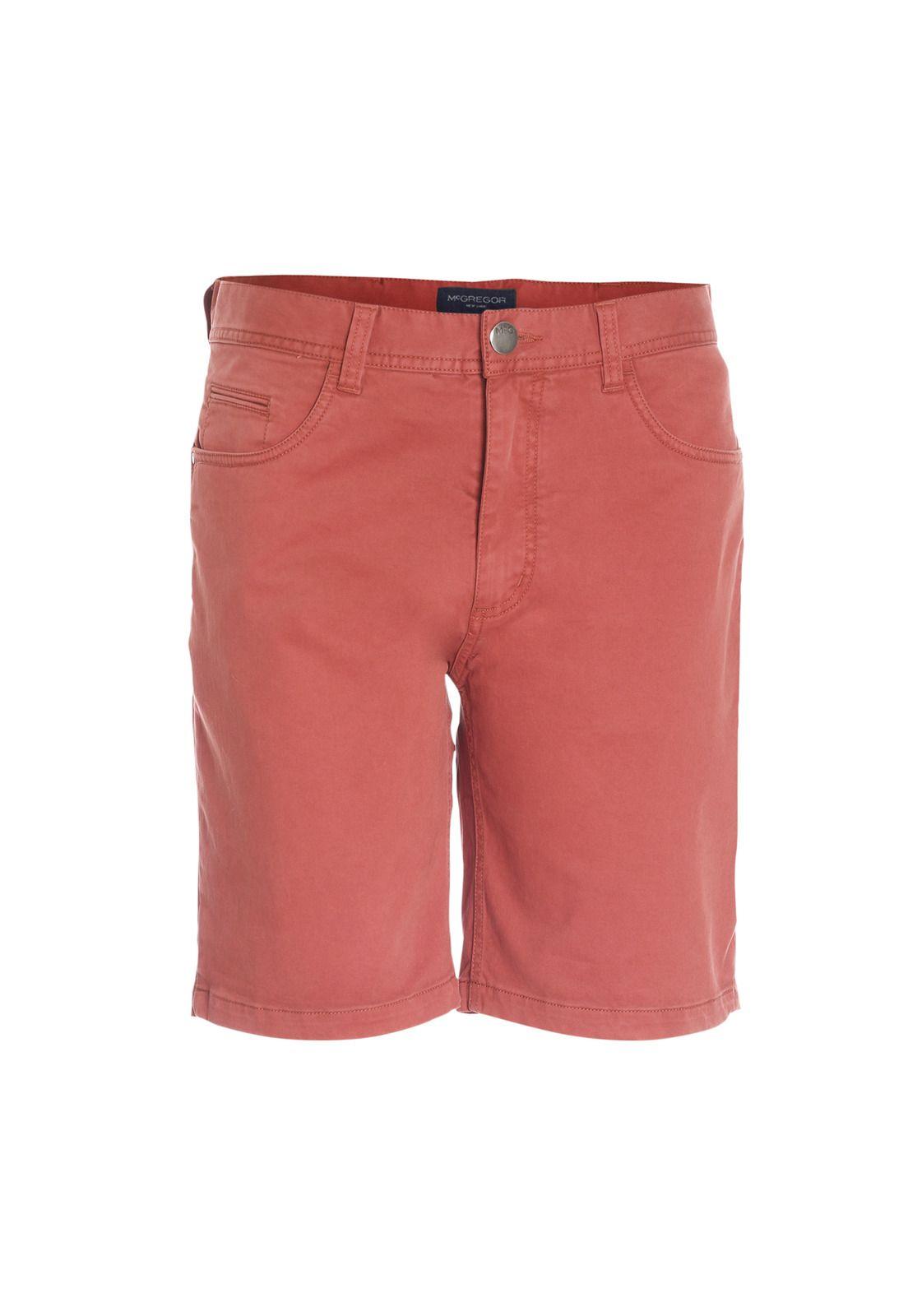 Bermuda Twill 5 Bolsillos Garment Dye Terracota-3
