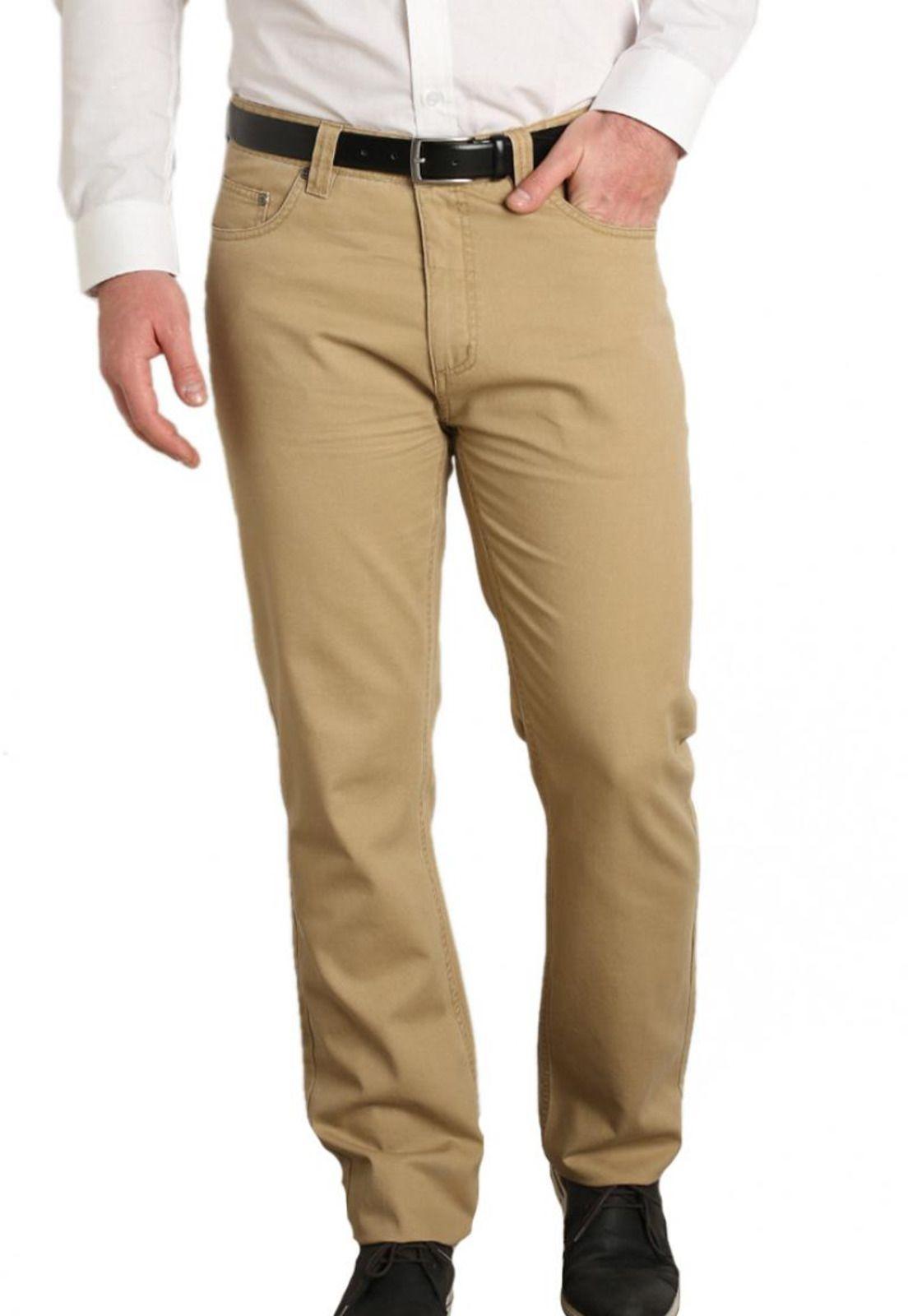 Pantalón Algodón 5 Bolsillos Beige Oscuro-0