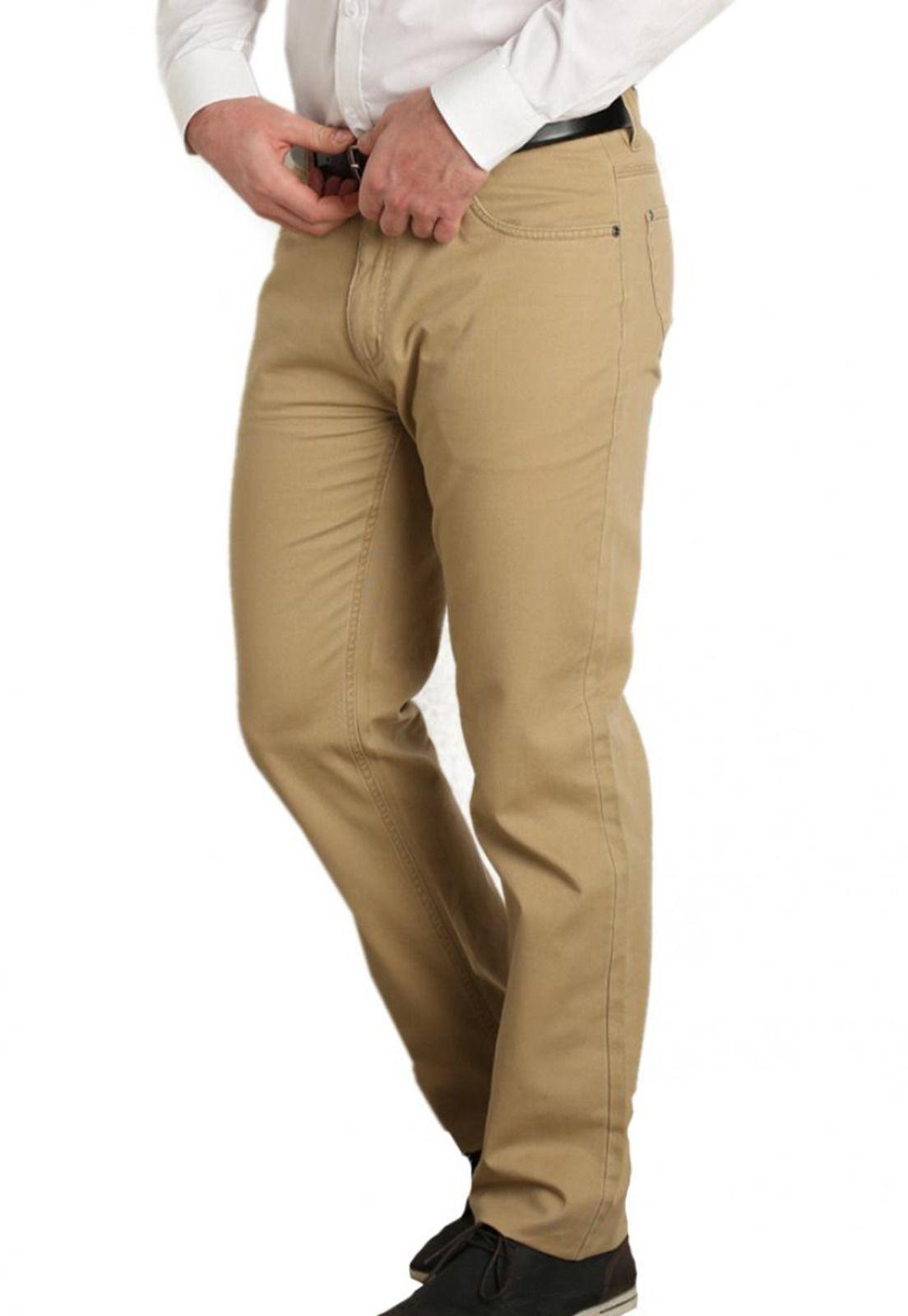 Pantalón Algodón 5 Bolsillos Beige Oscuro-1