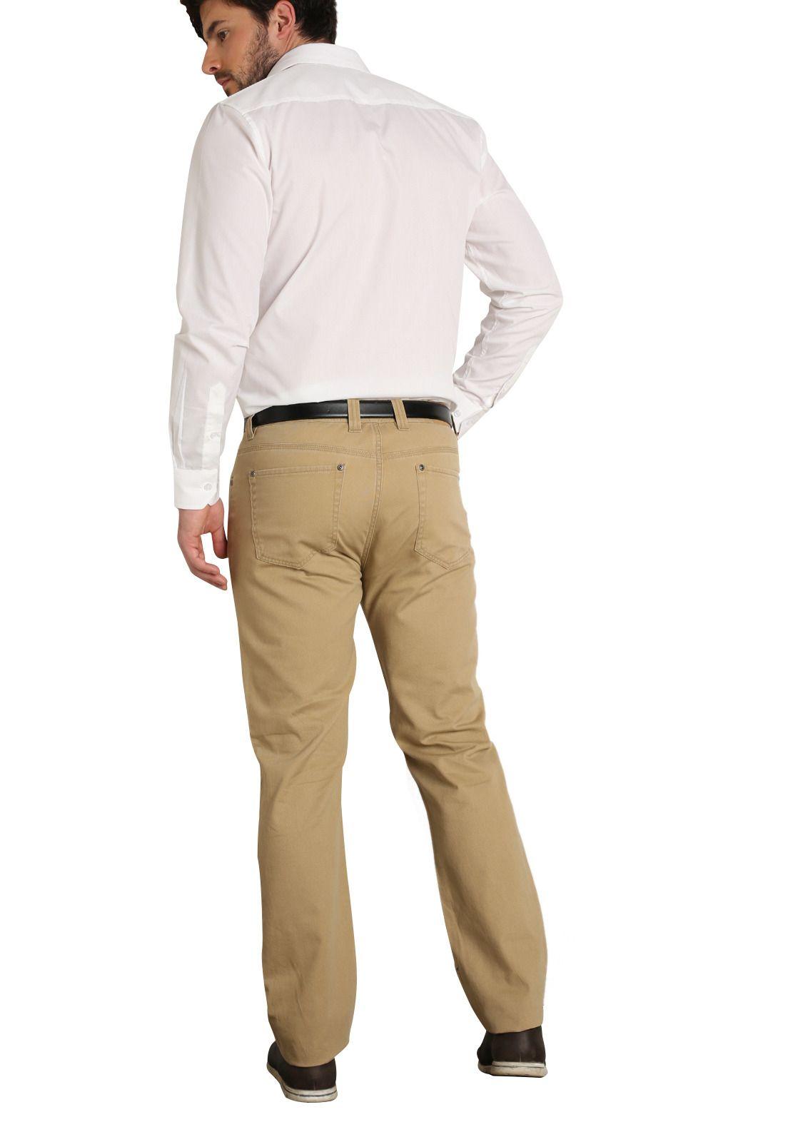 Pantalón Algodón 5 Bolsillos Beige Oscuro-2