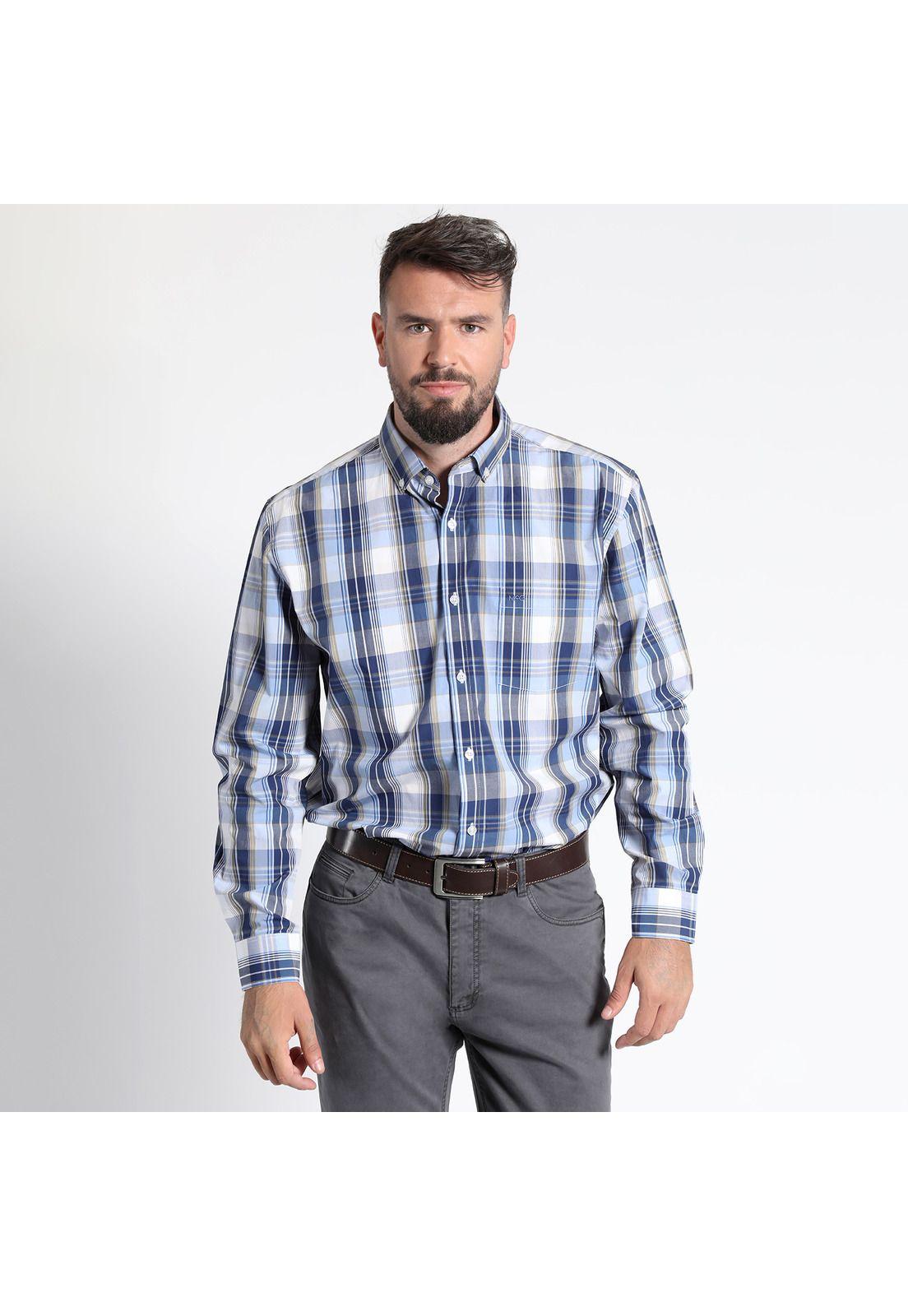 CAMISA MANGA LARGA CUADRILLÉ YD REGULAR FIT-3