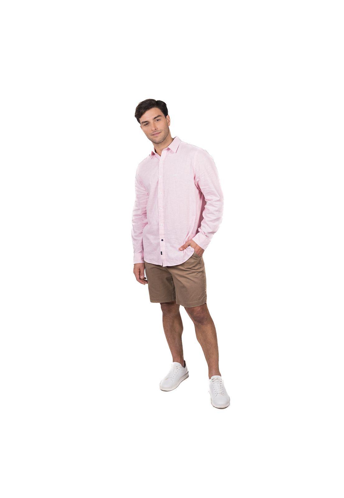 Camisa East Village Lino Regular Fit-3