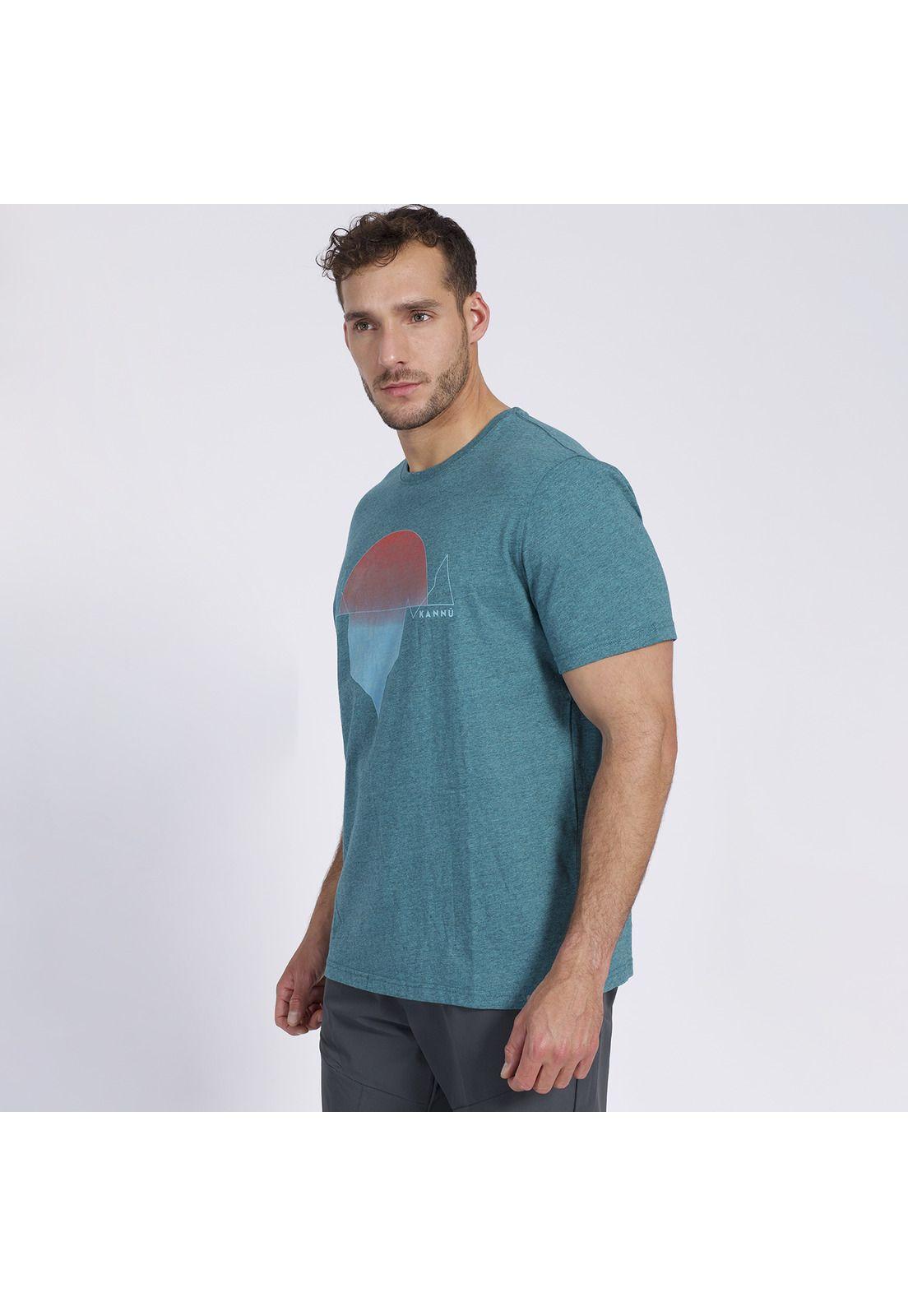 Polera Landscape Line Hombre Turquesa-0