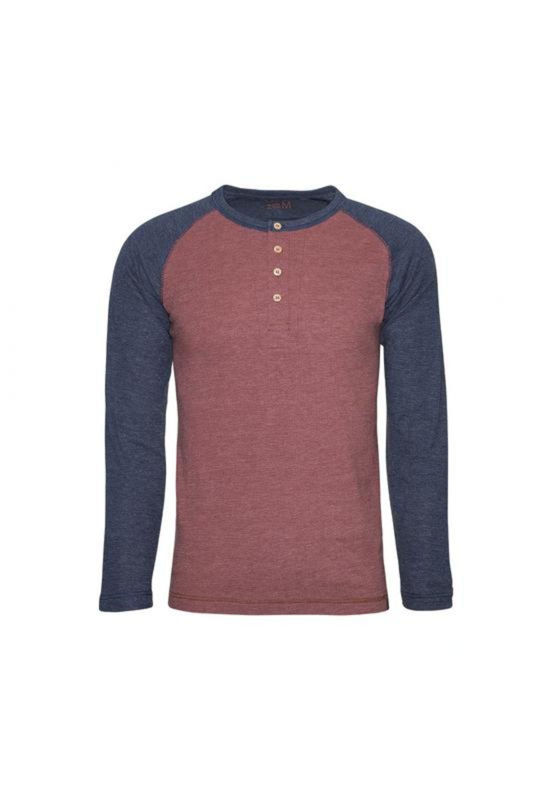 Polera Hombre M/L Con Botones Terracota-0