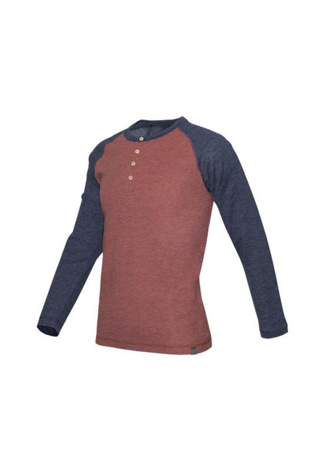 Polera Hombre M/L Con Botones Terracota-1