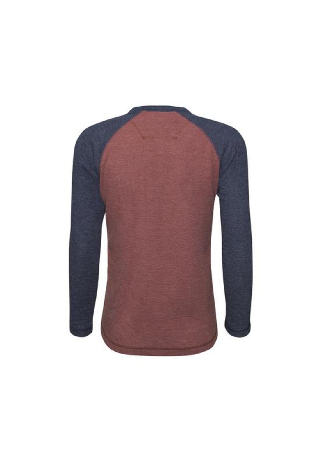 Polera Hombre M/L Con Botones Terracota-2