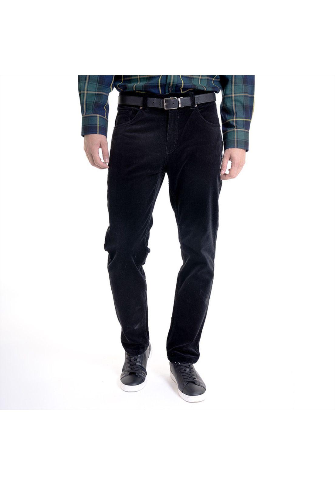 Pantalón Cotelé 5 Bolsillos Negro-0