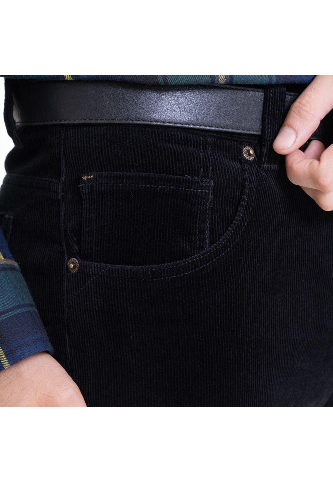 Pantalón Cotelé 5 Bolsillos Negro-3