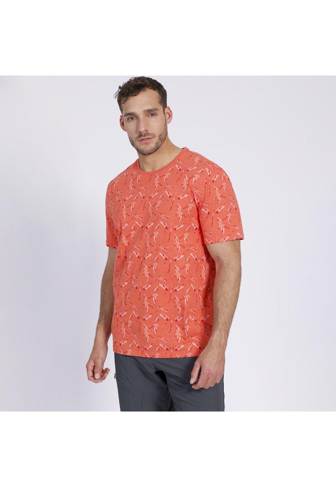 Polera Nature Full Print Coral-0