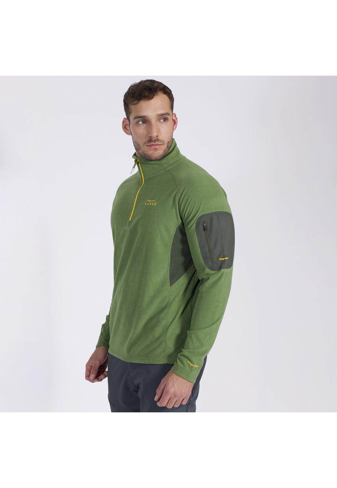 Polar Square Chacabuco Half Zip Hombre Verde-1