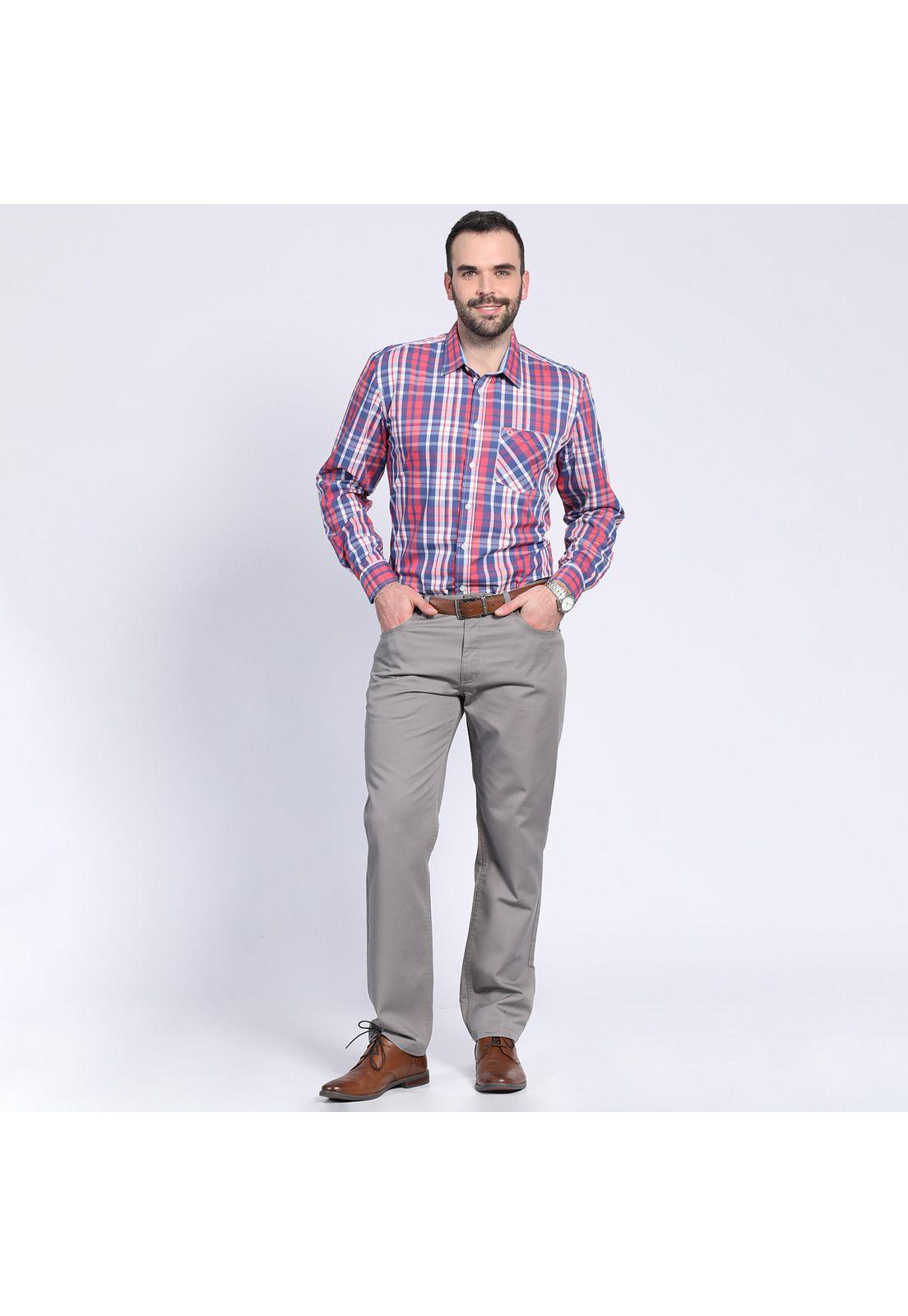 Camisa Trevira Check Sandía-2