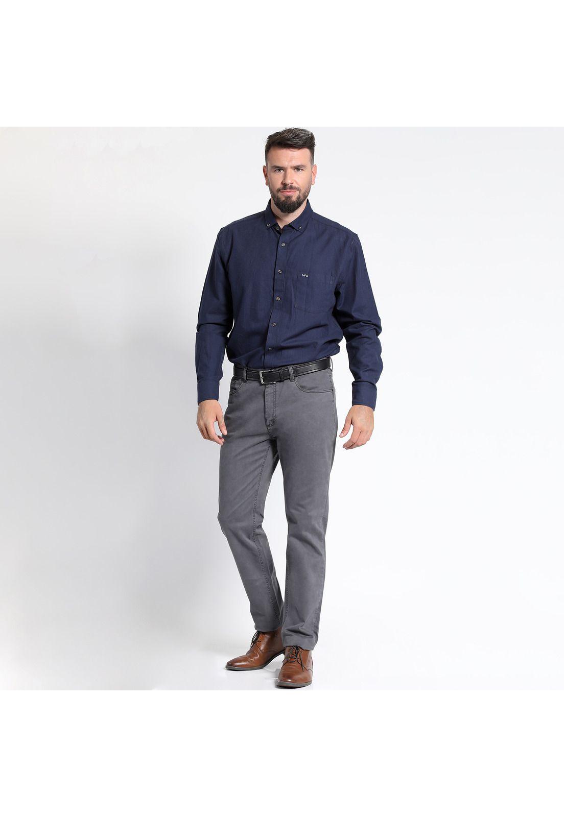 CAMISA MANGA LARGA COTTON BRUSHED COMFORT FIT-0