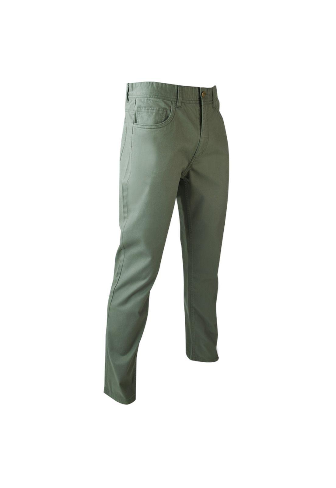 Pantalón Gabardina Spandex 5 Bolsillos Slim Fit-1