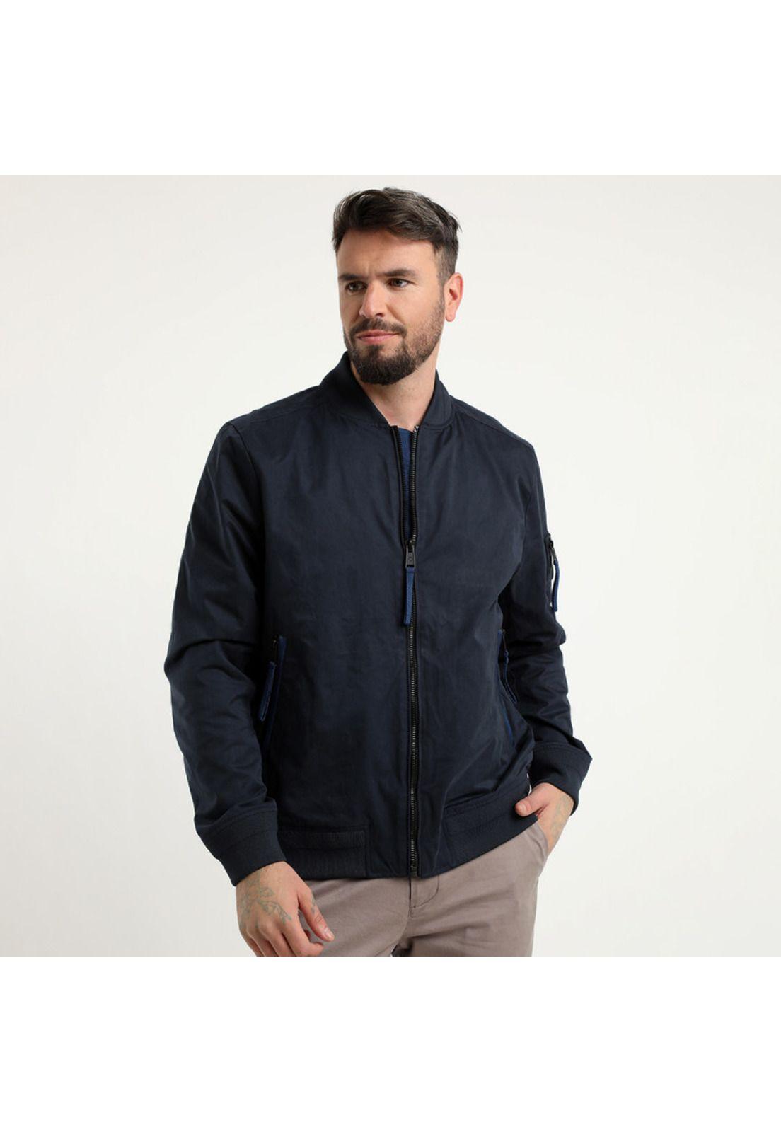 Casaca Bomber Acolchada Azul Marino-1