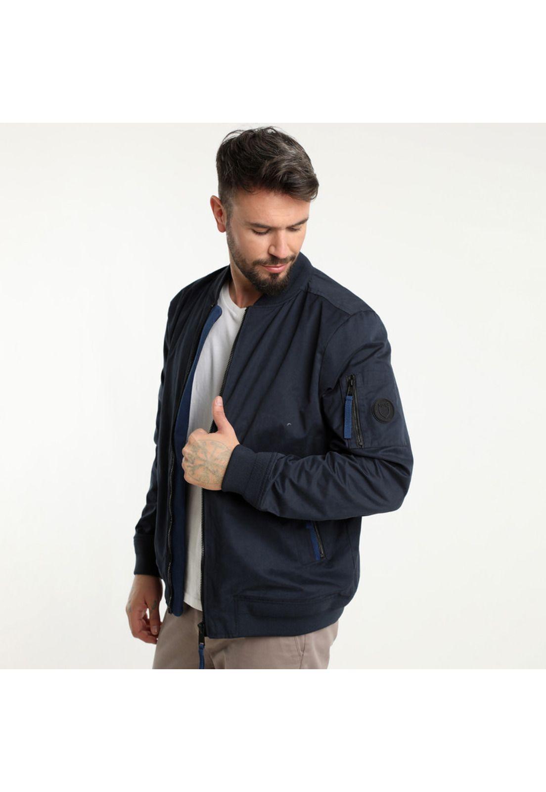 Casaca Bomber Acolchada Azul Marino-2