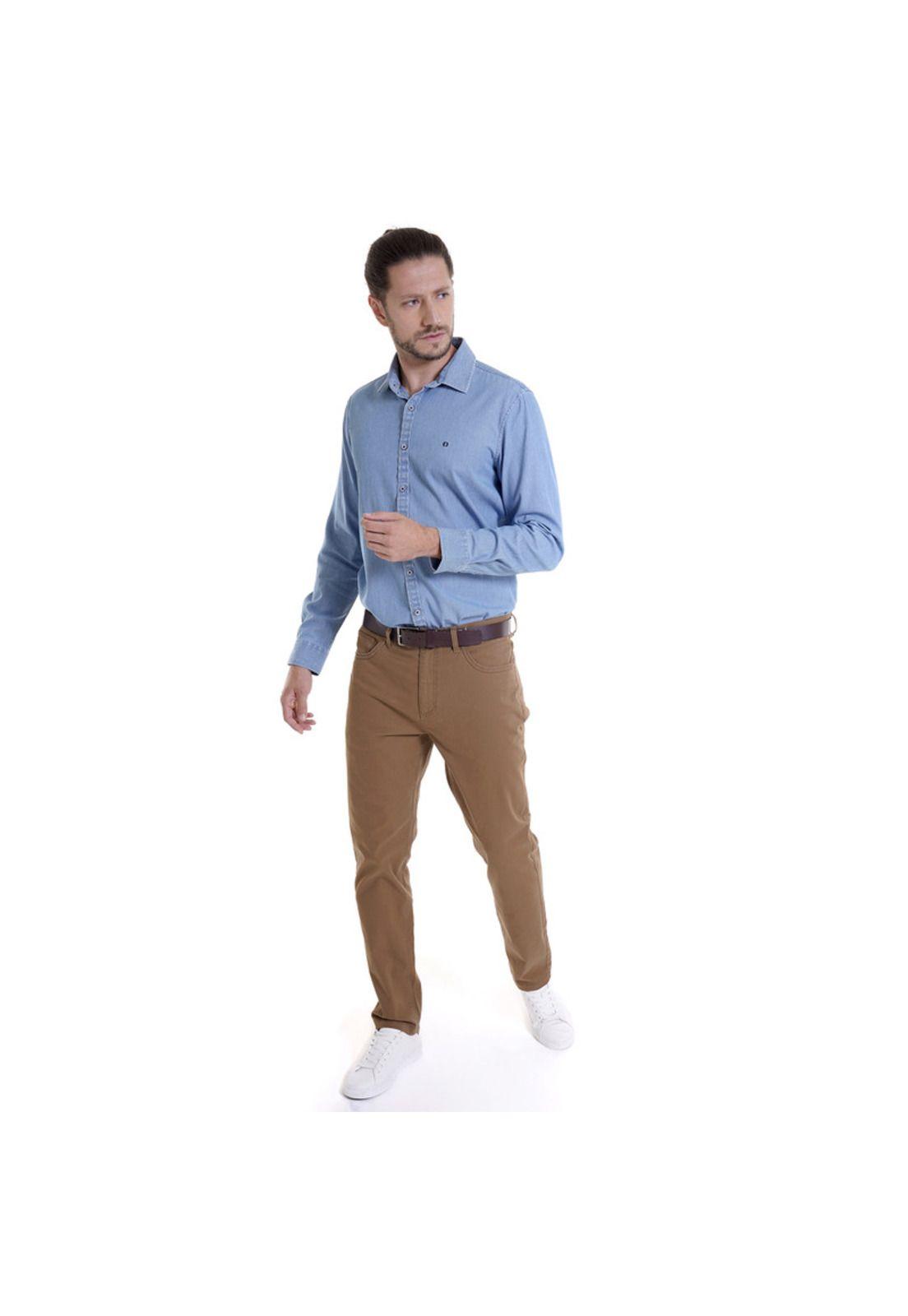 Pantalón 5 Bolsillos Spandex Khaki-2