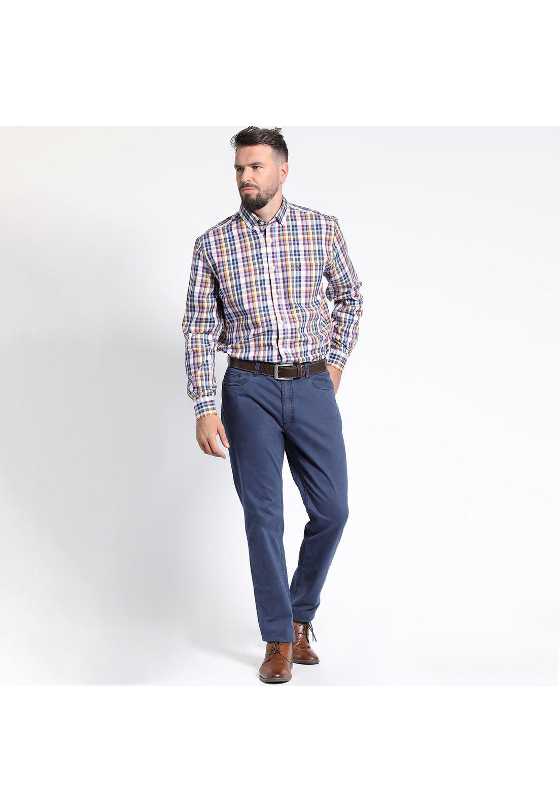 CAMISA MANGA LARGA CUADRILLÉ YD REGULAR FIT-0