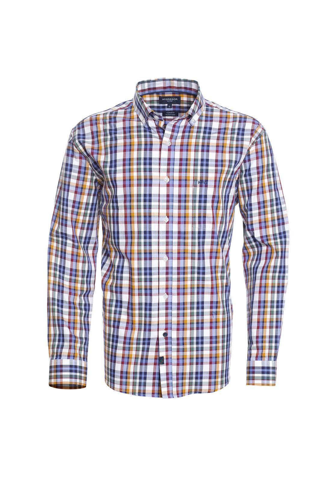 CAMISA MANGA LARGA CUADRILLÉ YD REGULAR FIT-1