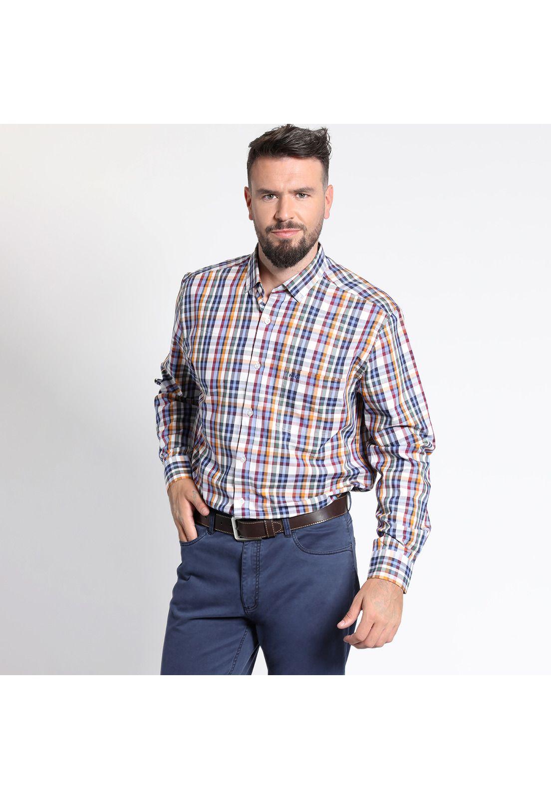 CAMISA MANGA LARGA CUADRILLÉ YD REGULAR FIT-3