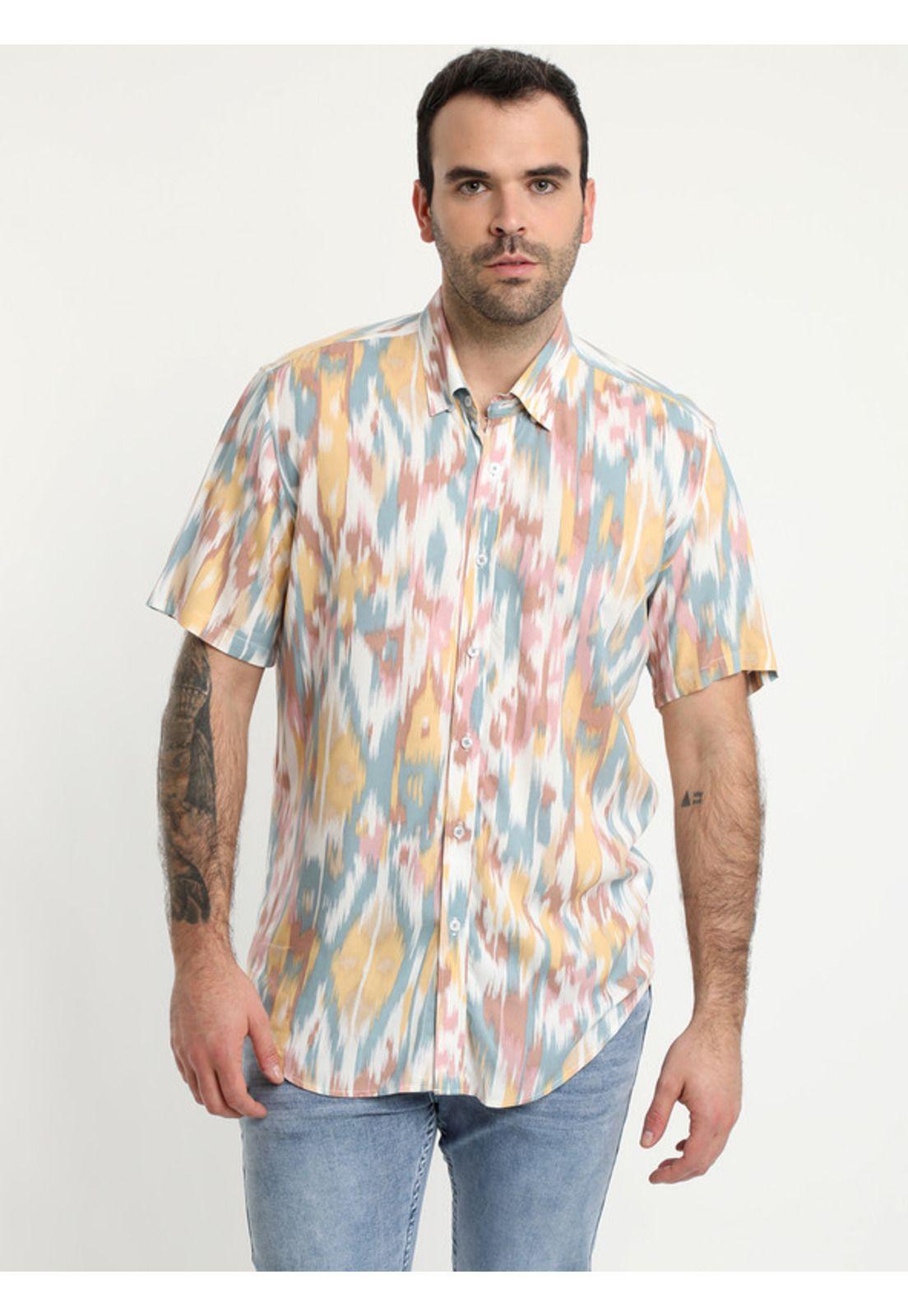 Camisa Guayabera Tie Dye Rosado-0