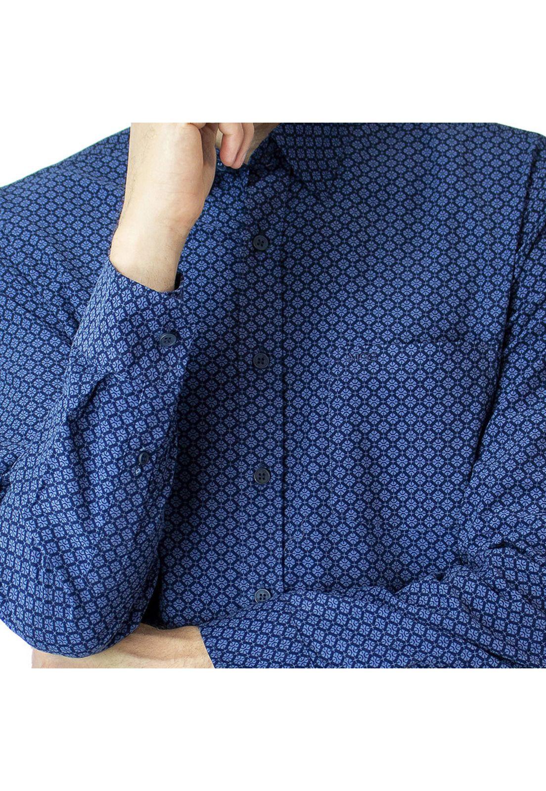 Camisa Cotele Estampada Regular Fit-3