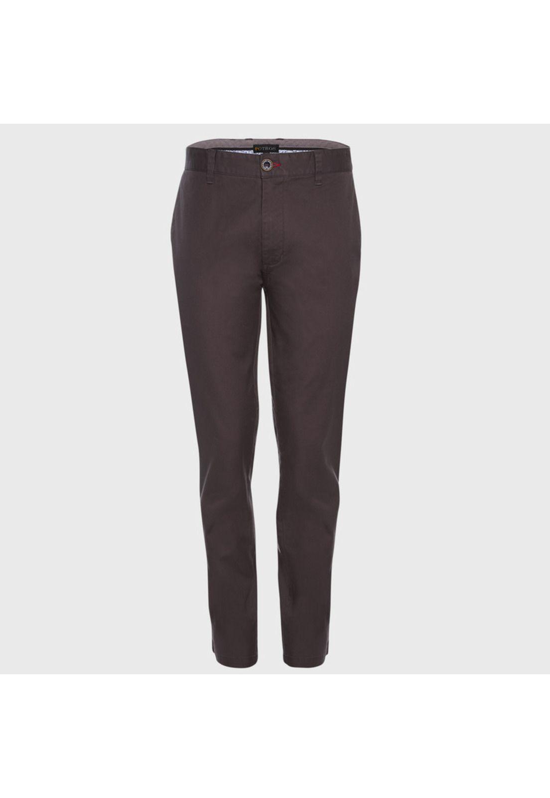 Pantalón Gabardina Spandex Frente Plano Slim Fit-0