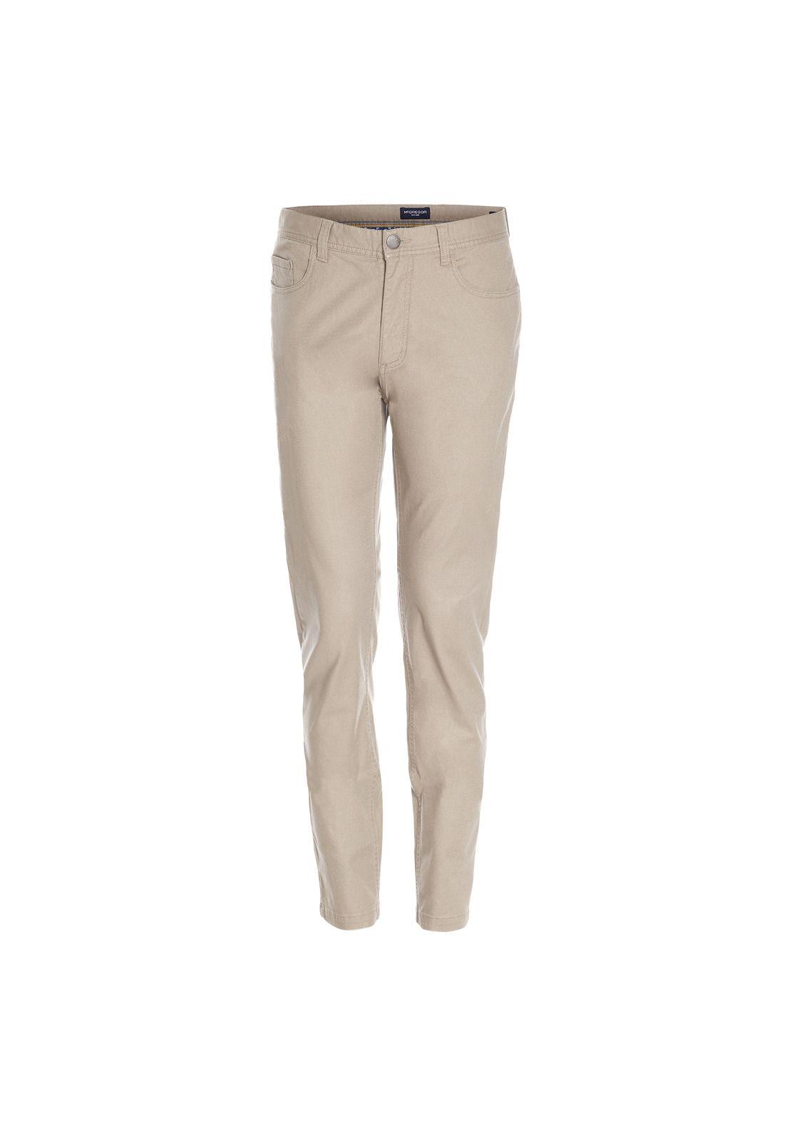 Pantalón 5 Bolsillos Texturado Comfort Tech Beige-3