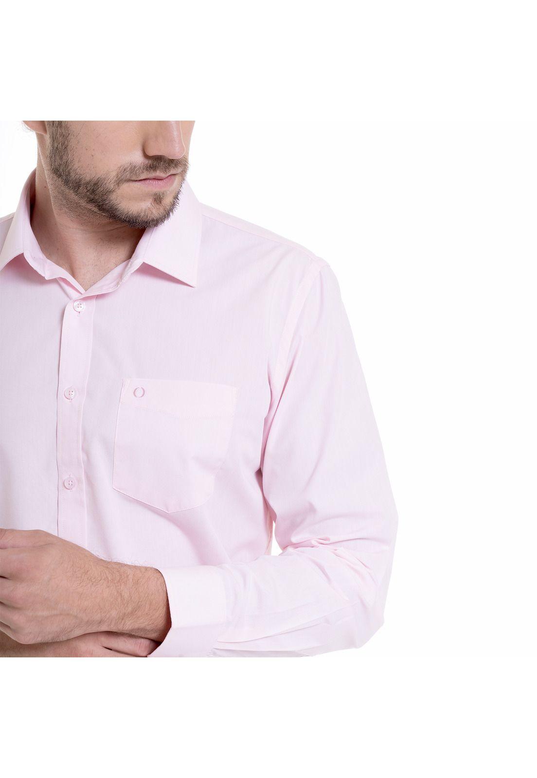 Camisa Rosa Manga Larga Algodón Serrano -2