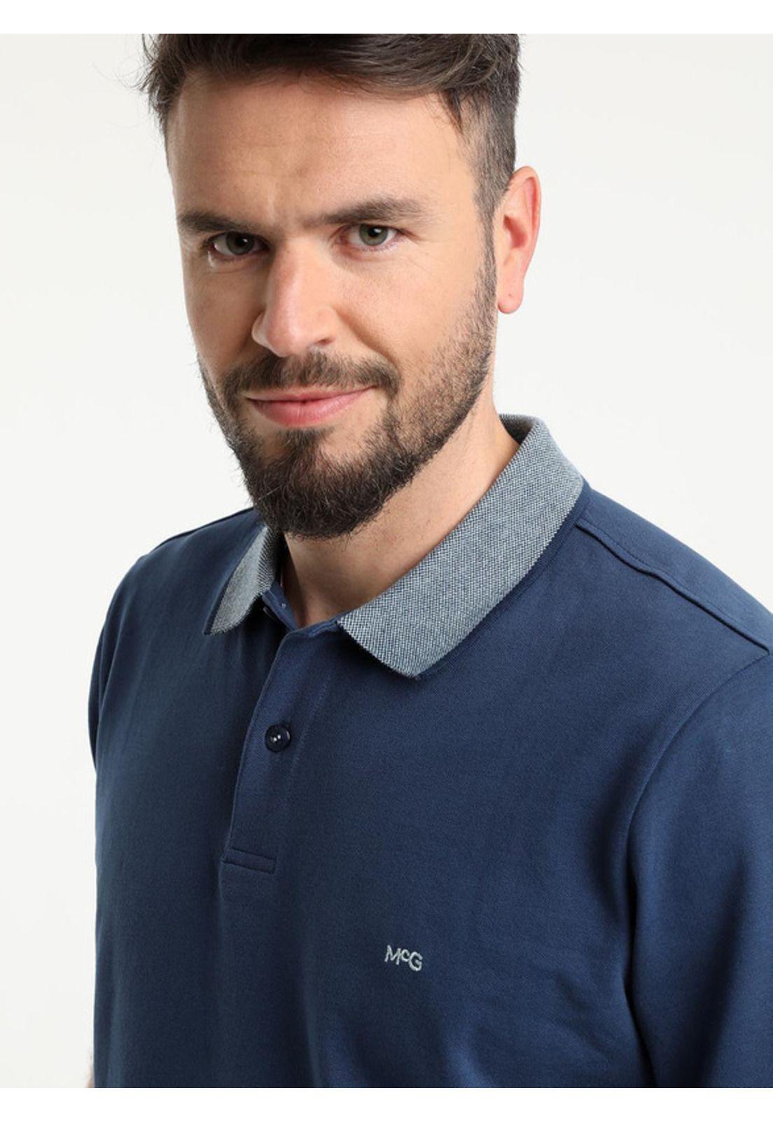 Polera Manga Corta Piqué Regular Fit Comfort Tech Azul Marino-2