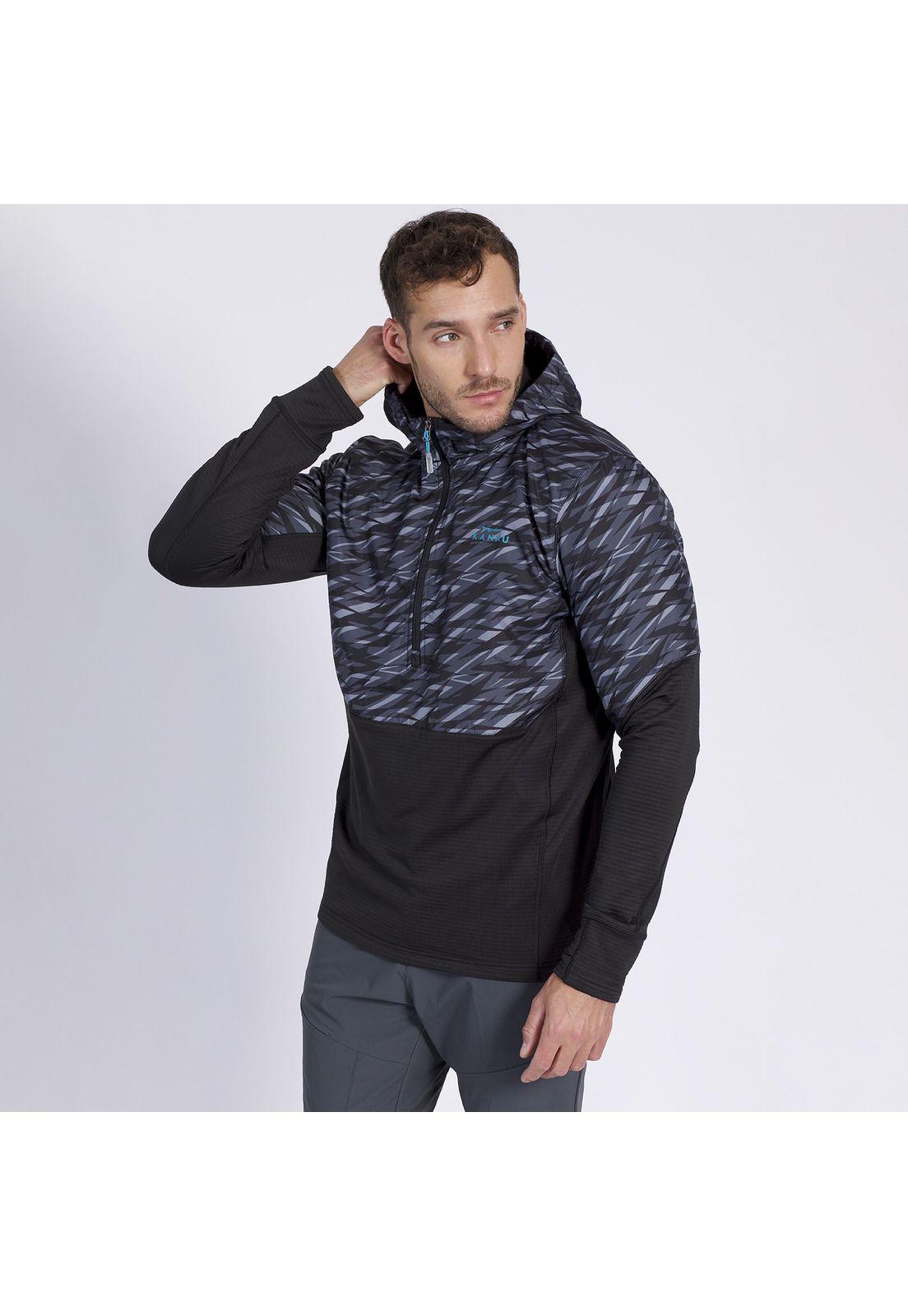 Polar Trail Running Half Zipper Print Hombre Negro-0