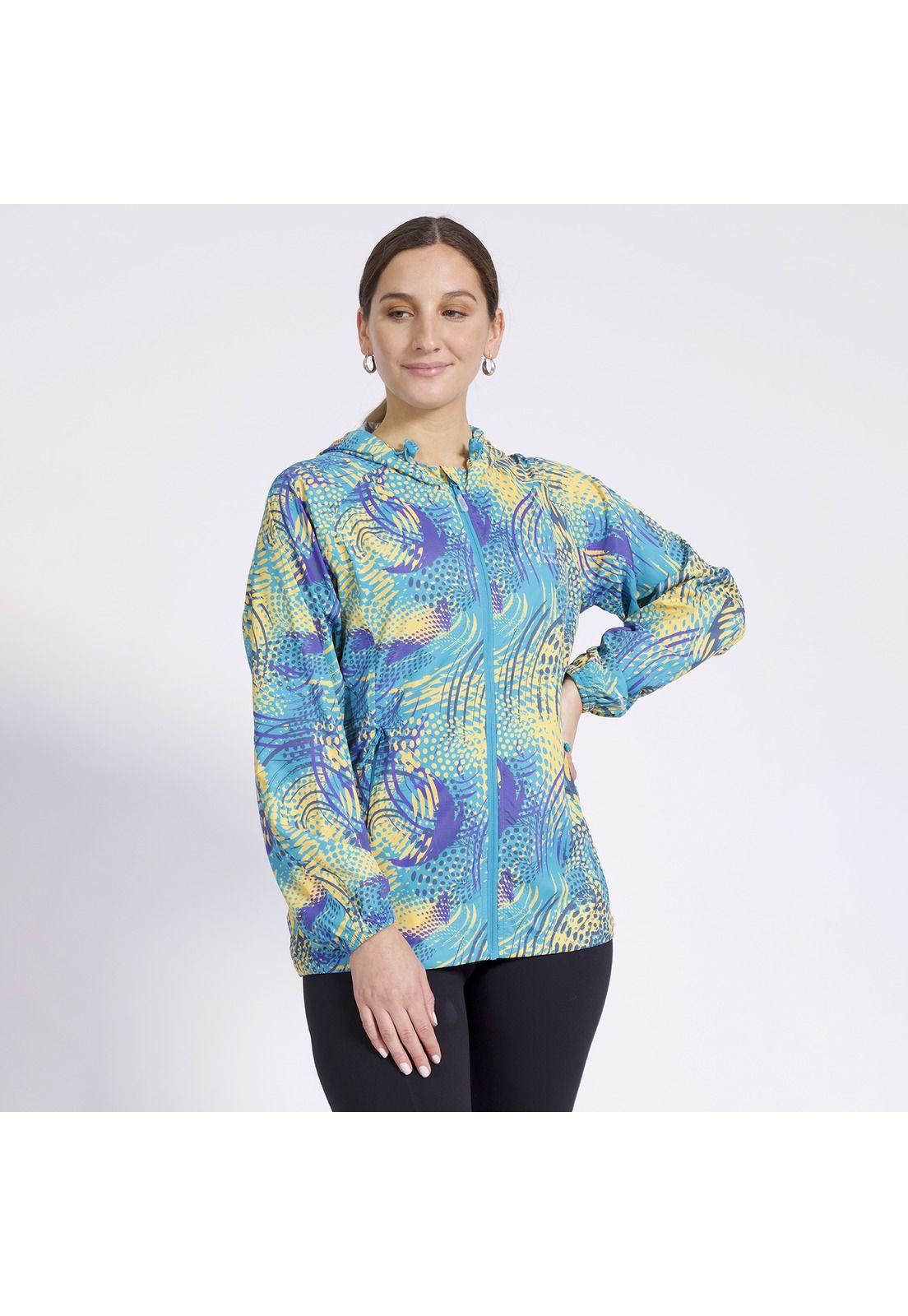 Cortaviento Banano Mujer Azul-1