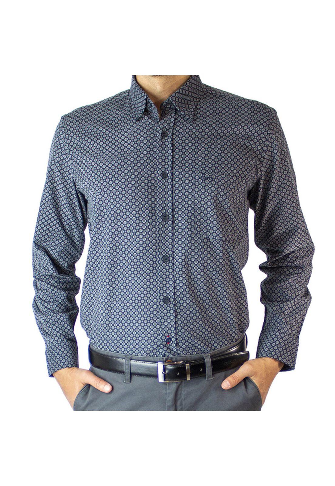 Camisa Cotele Estampada Regular Fit-0