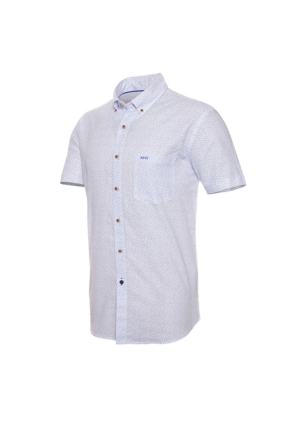 Camisa Manga Corta Casual  Lino Estampada-1