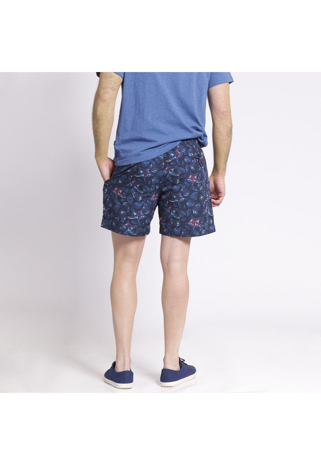 Traje De Baño Estampado Azul marino-2