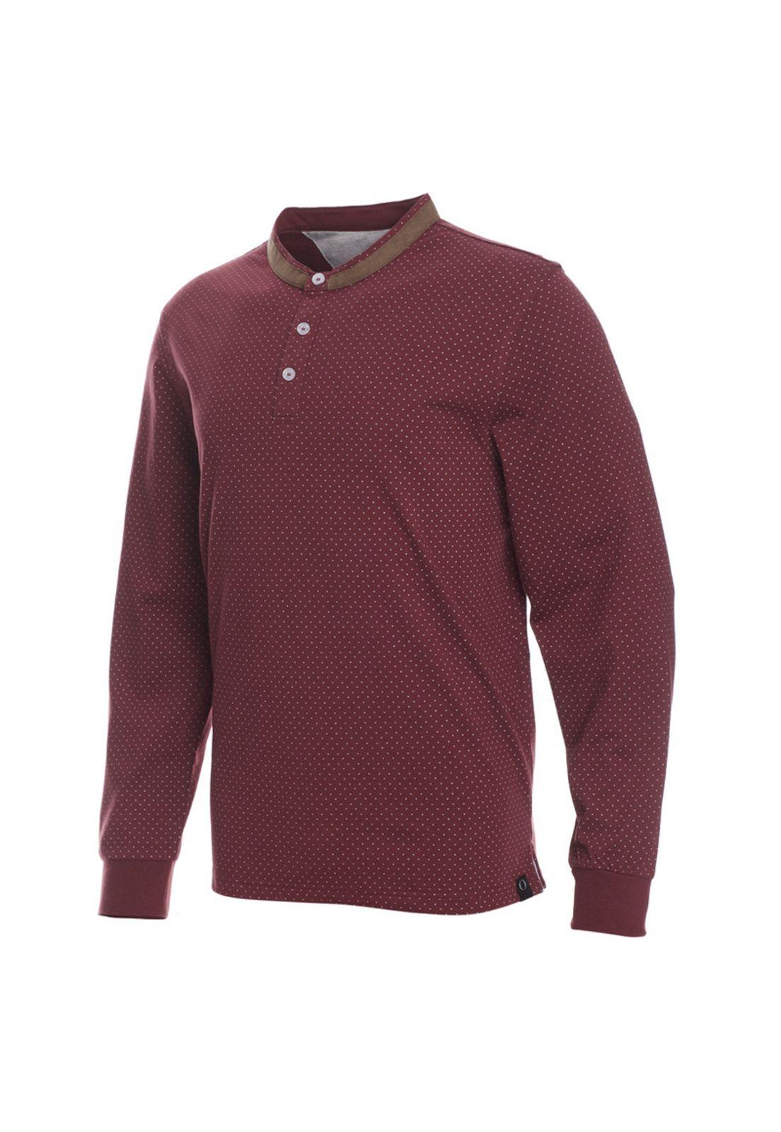 Polera Manga Larga Cuello Mao Estampada-1