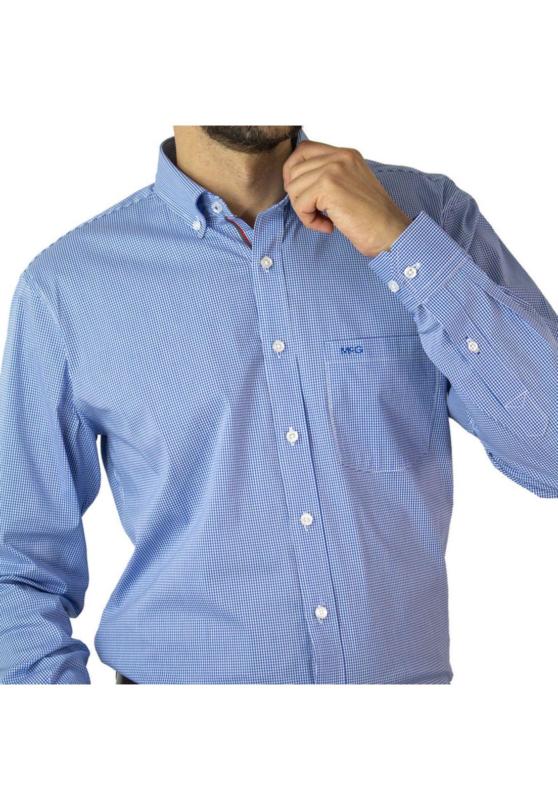 Camisa Trevira Microdiseño Cuadro Spandex Regular Fit-1