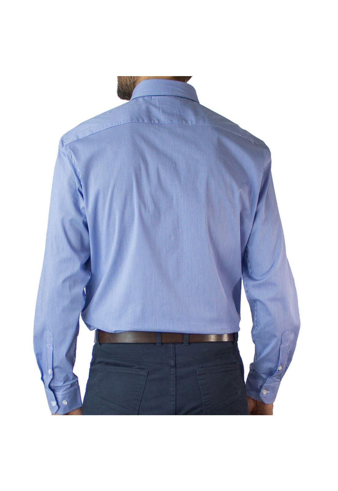 Camisa Trevira Microdiseño Cuadro Spandex Regular Fit-2