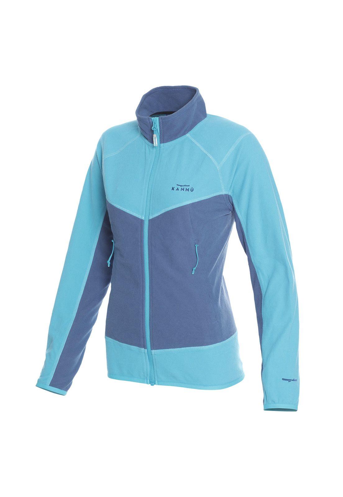 Polar Cuadritos Cortes Slw Mujer Azul-3