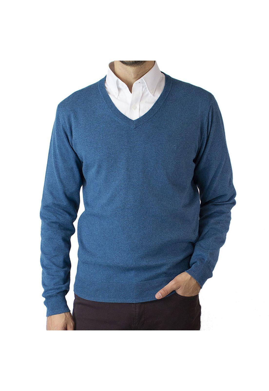 Sweater Cuello V Melange-0