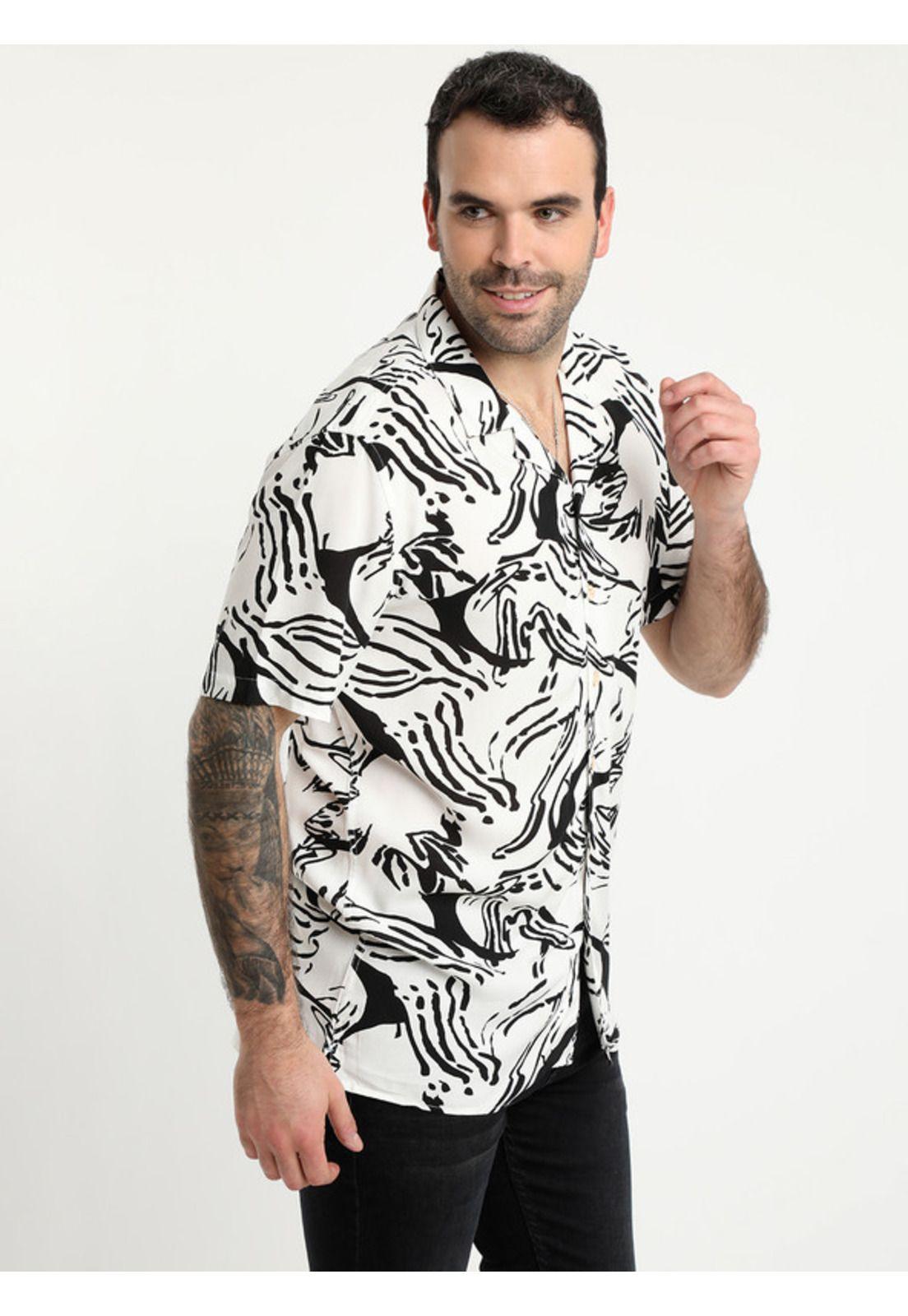 Camisa Guayabera Cuello Cubano Resort Blanco-2
