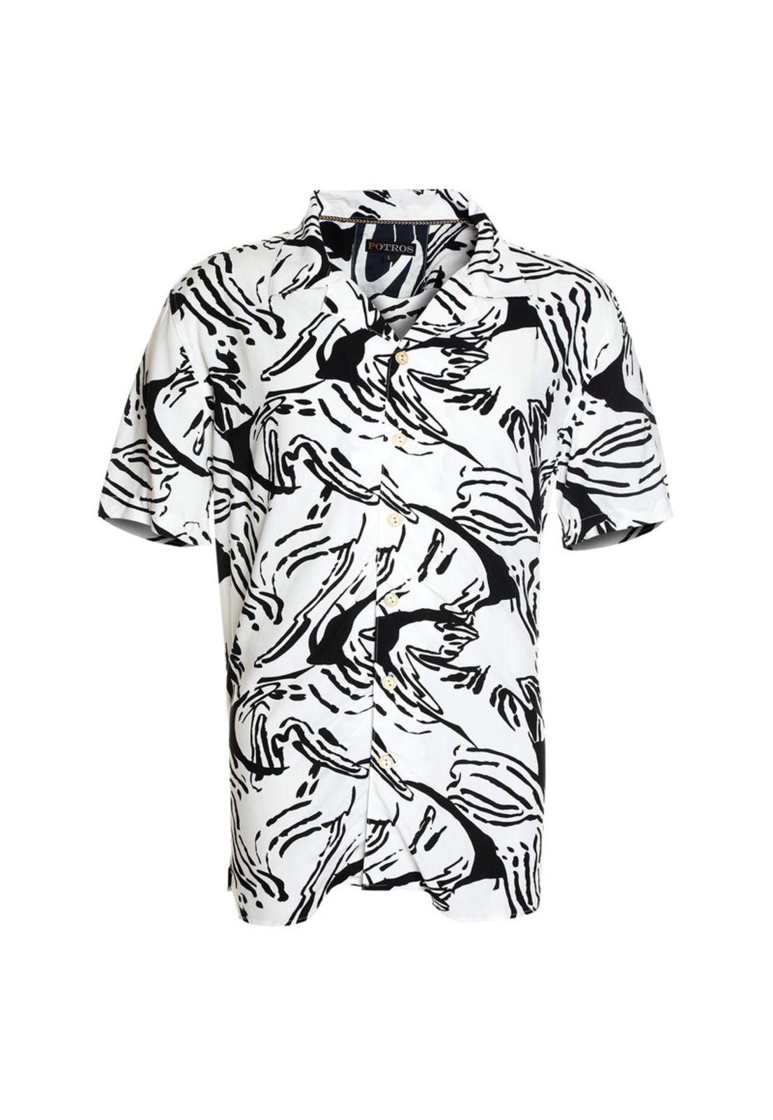Camisa Guayabera Cuello Cubano Resort Blanco-3