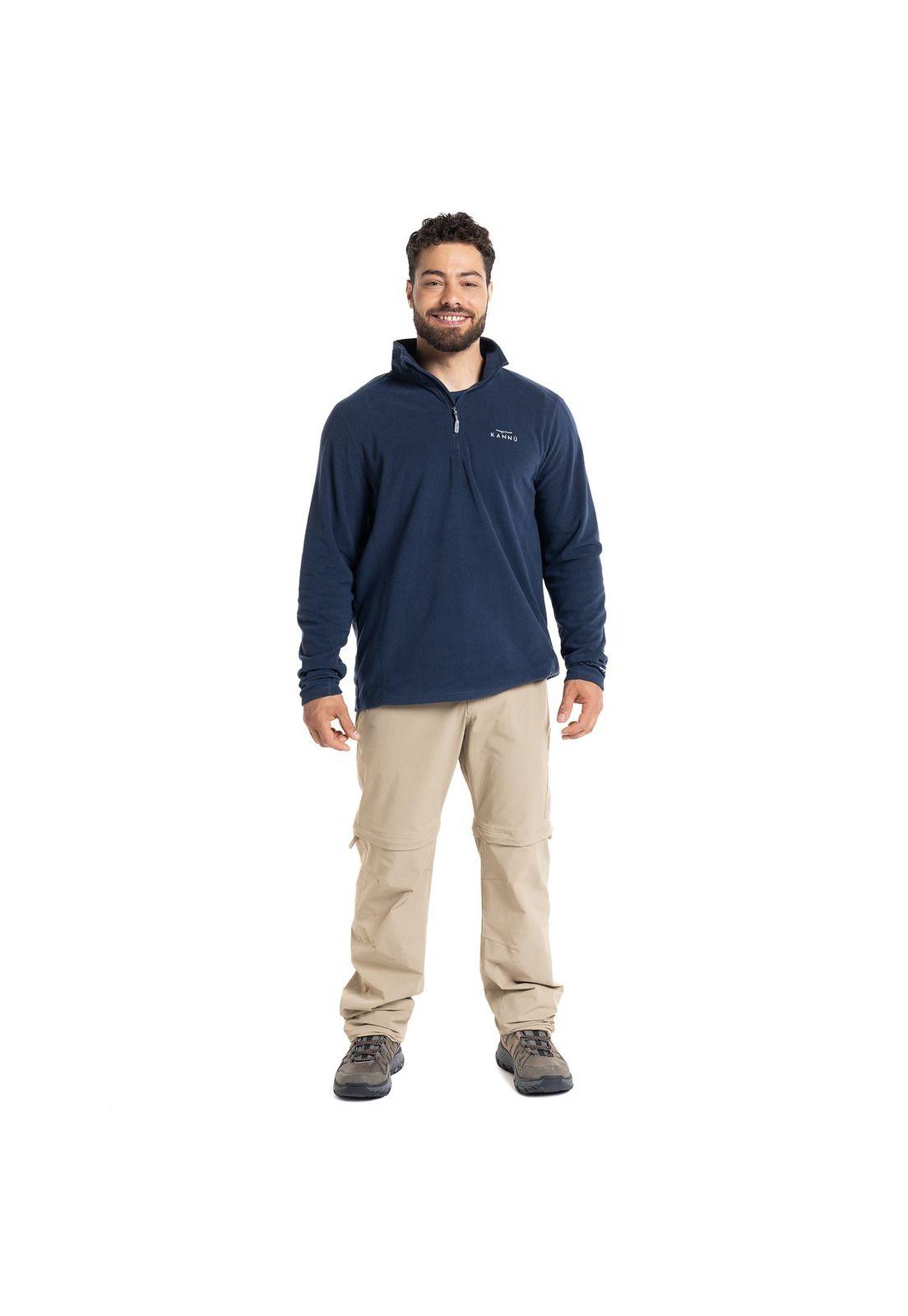 Polar Valle De La Luna Half Zipper Hombre Azul marino-3