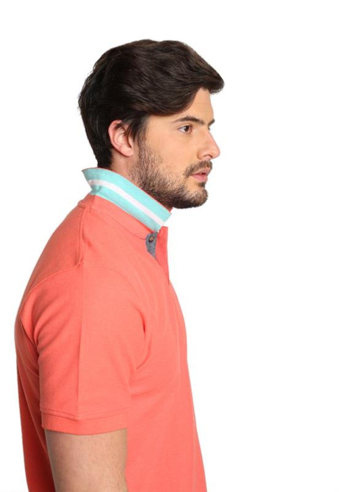 Polera Piqué Diseño En Cuello Sandía-2