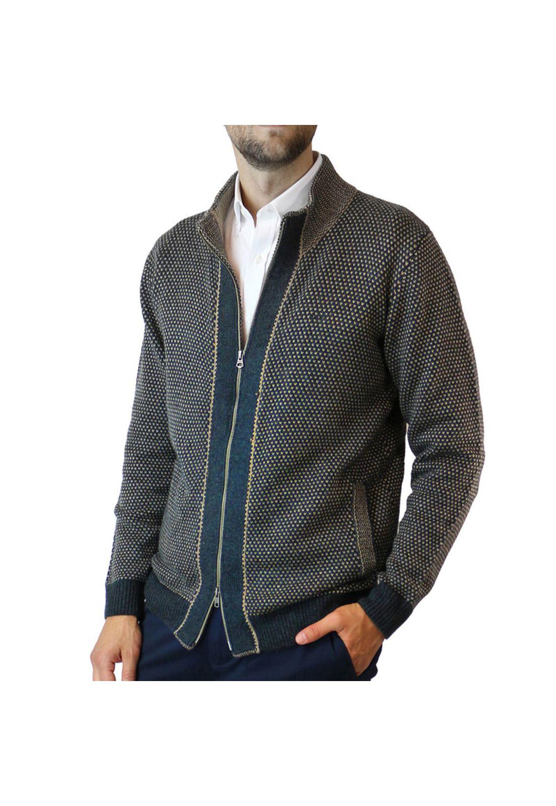 Sweater Full Zipper Con Aplicación-0