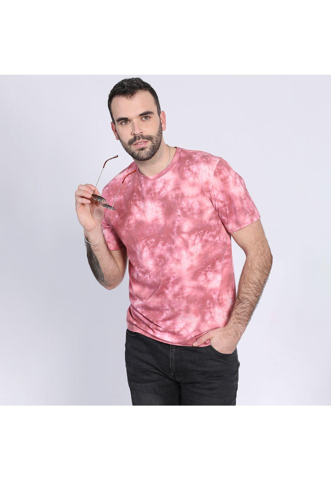 Polera Tie Dye Cuello Redondo Rojo-0