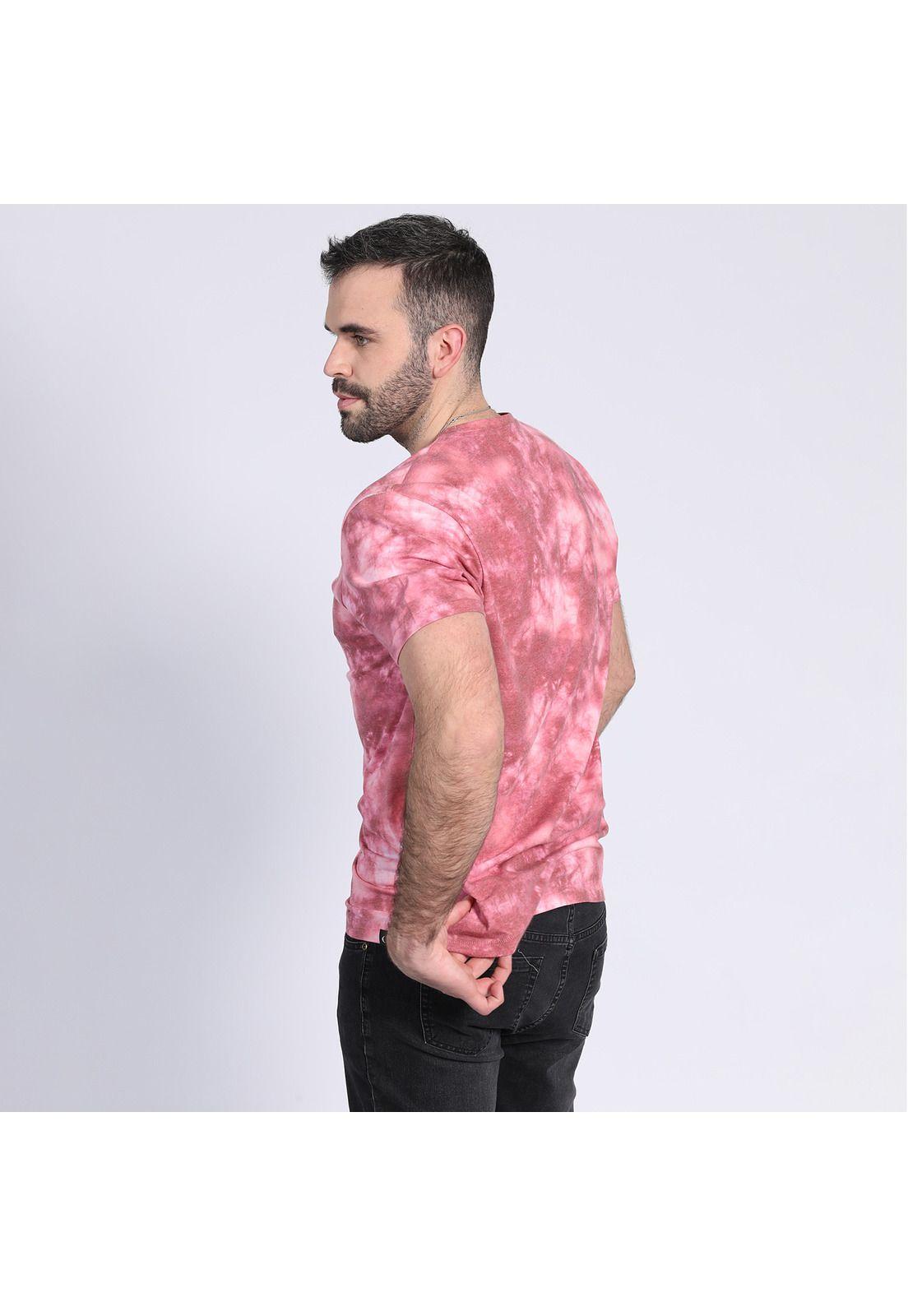 Polera Tie Dye Cuello Redondo Rojo-1