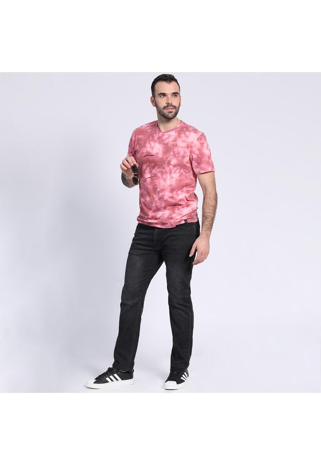 Polera Tie Dye Cuello Redondo Rojo-2