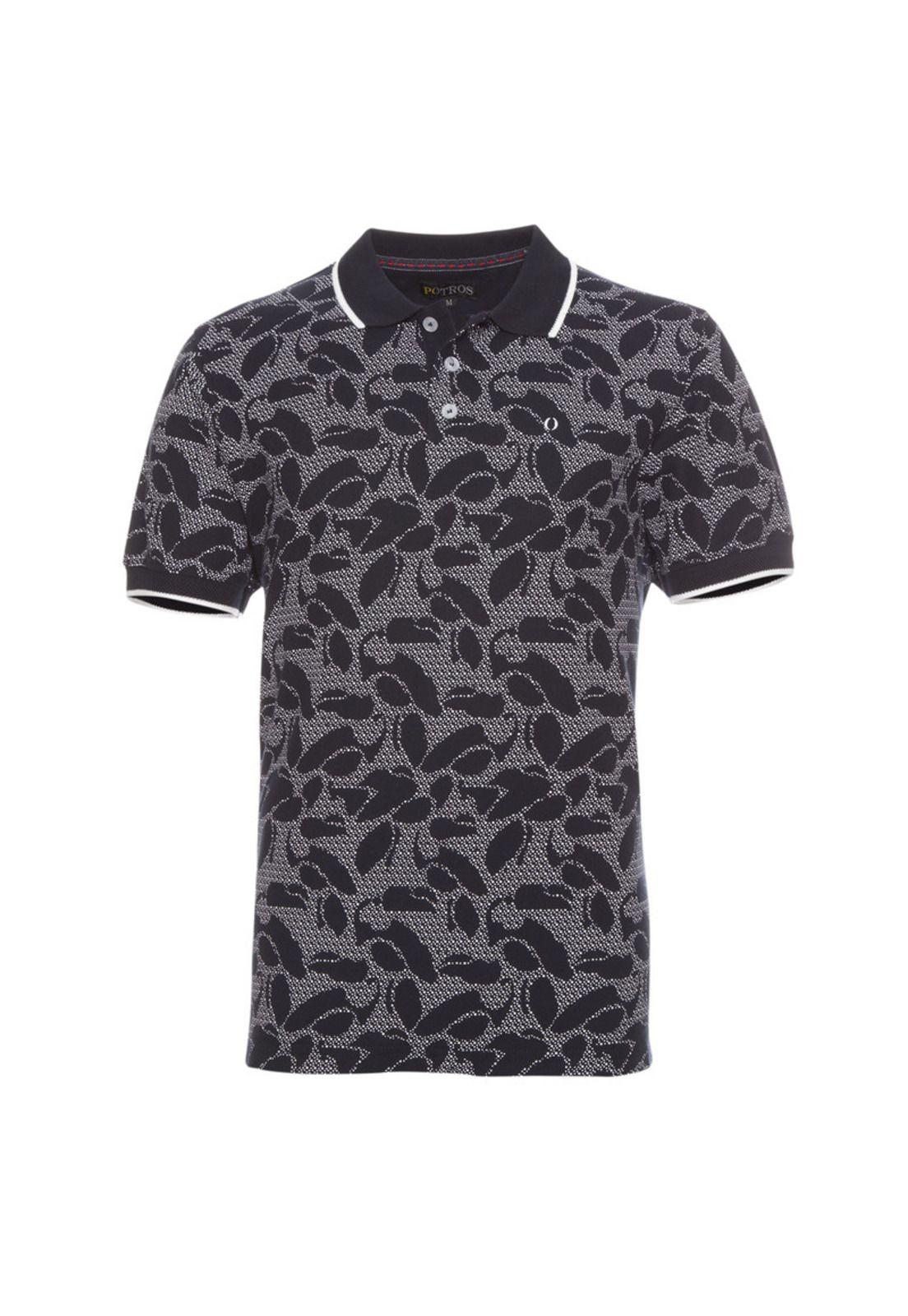 Polera Pique Melange Estampada-0