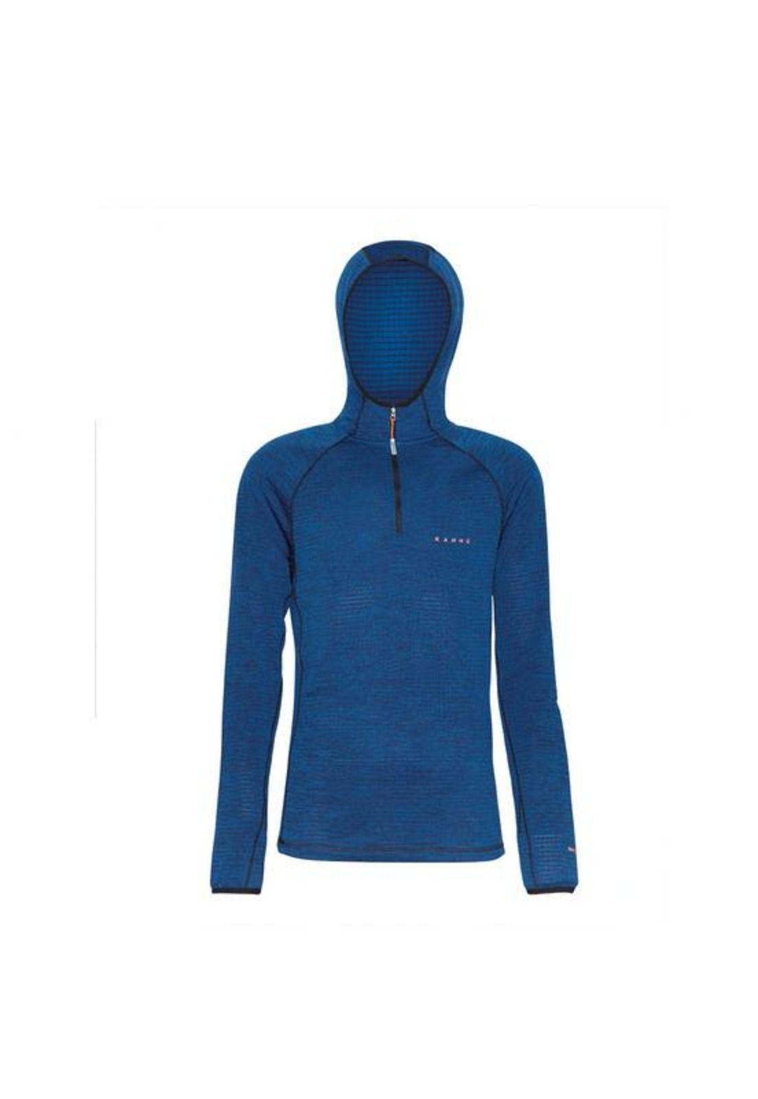 Polerón Hombre Con Capucha Azul-0